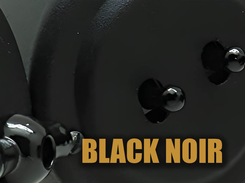 Серия черных ретро розеток и выключателей из стали